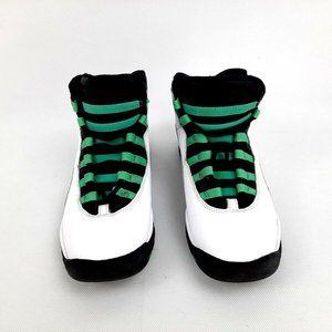 COPY - Nike Air Jordan 10 Retro 30th White Verde Turquoise GS 705180 118 Size 5…